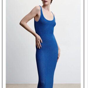 Mango Fringe Detailed Knit Dress